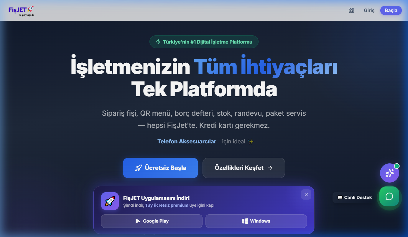Web APP PRO PC Görünüm